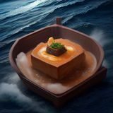 肉漫屋主编陈晚舟的工作照，坐在堆满漫画单行本的书桌前，表情专注认真